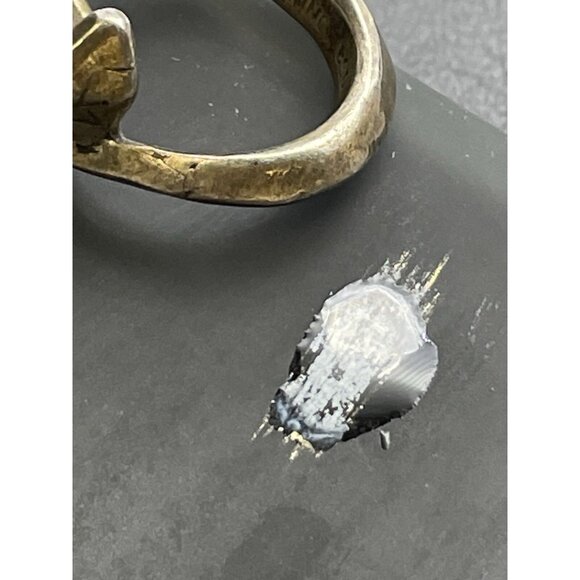 The Passion of Christ Tested Silver Signed BSD Isaiah 53:5 Size 6 Nail Ring - Picture 3 of 14